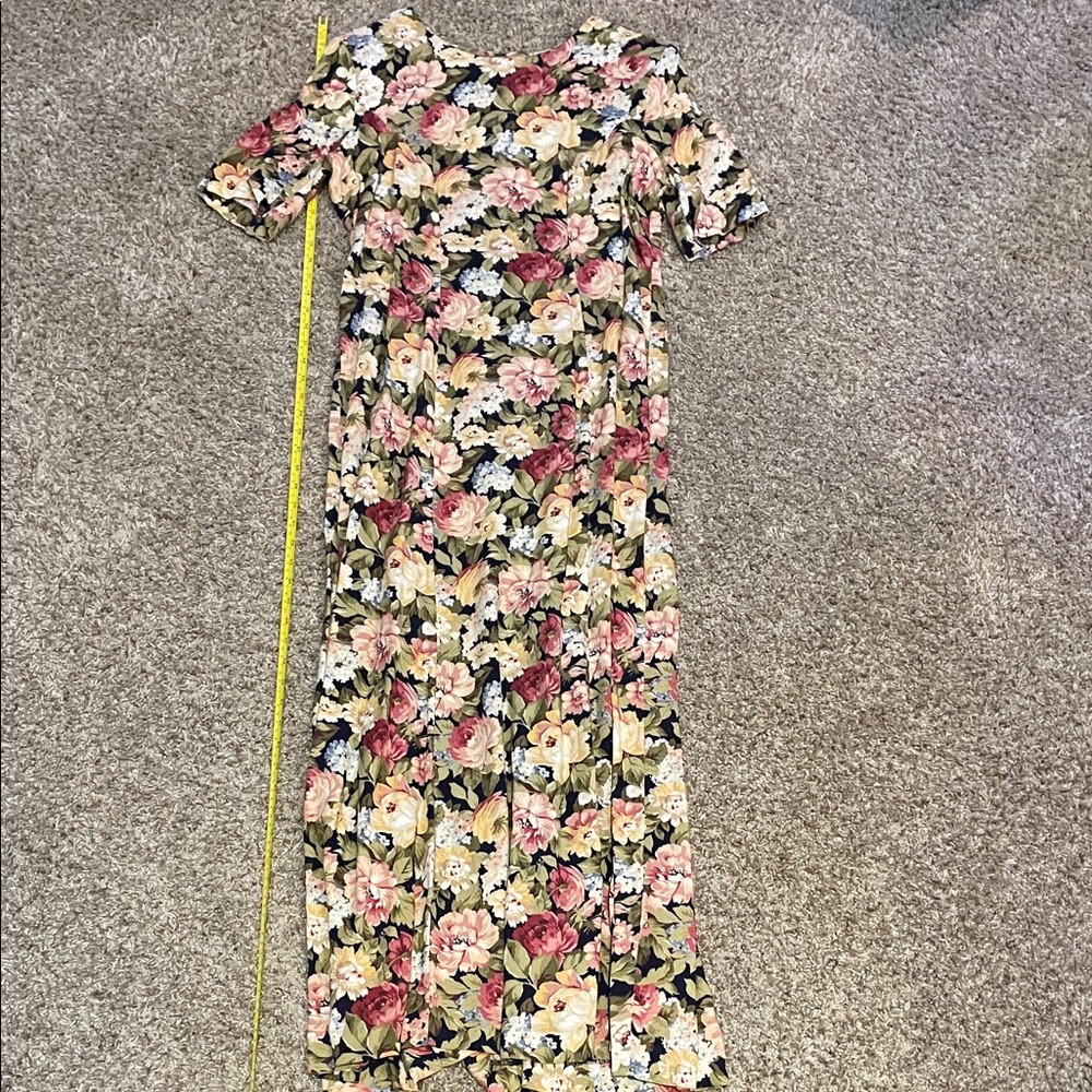 Long Elegant Legs Tall Multicolor Floral Maxi Dress